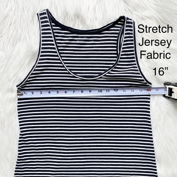 SOLD-Everlane Black and White Striped Casual Sleeveless Maxi Dress - Picture 10 of 11